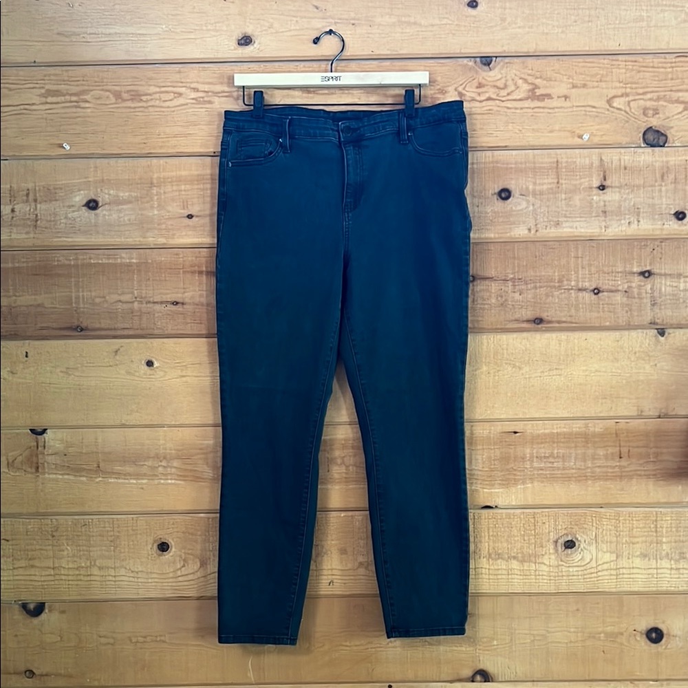 Mollie high rise stretch skinny black jeans